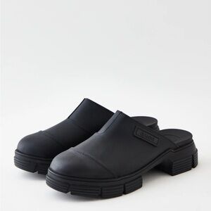 Ganni City Recycled City Mules in Black EU Size 38 / Women’s Size 7.5